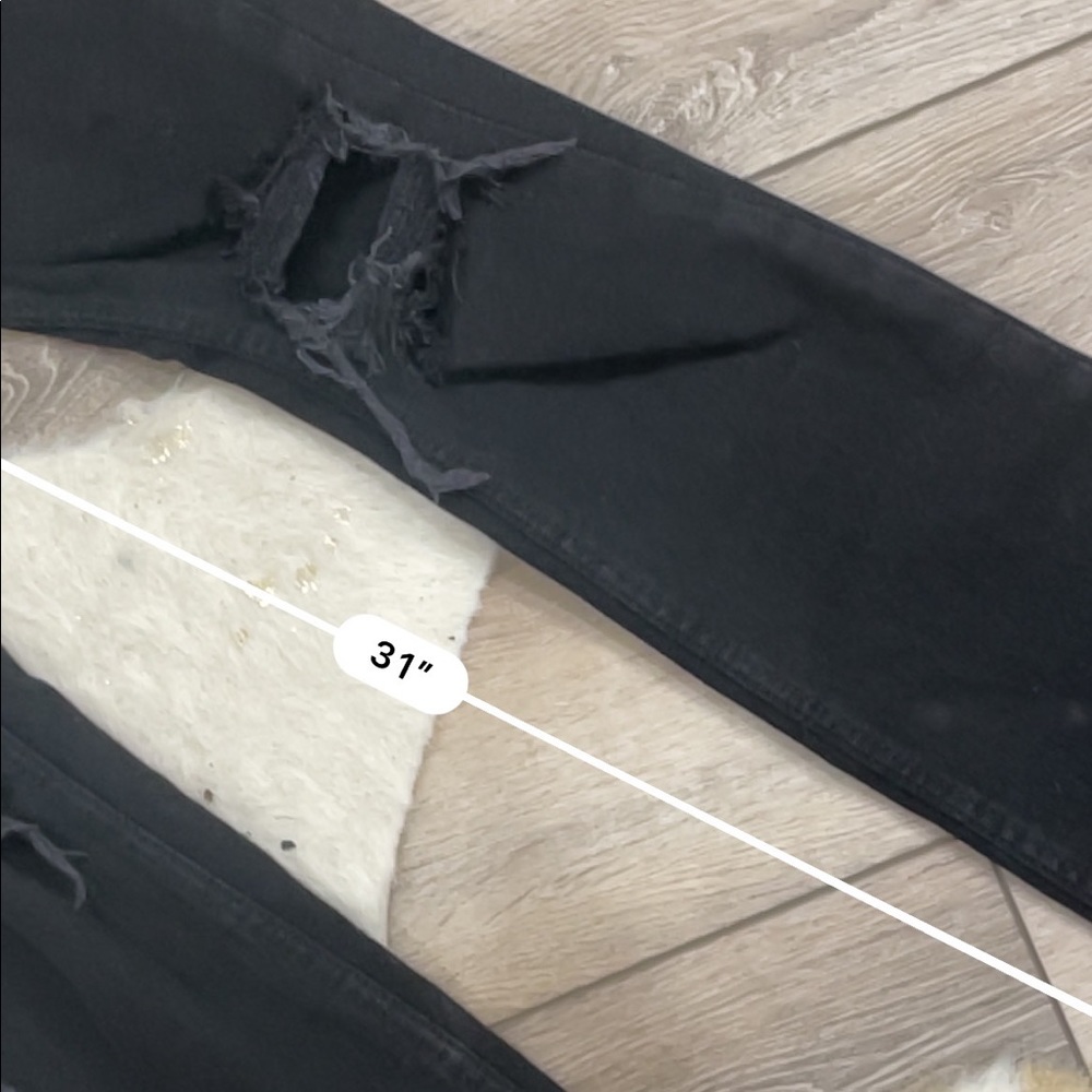 Zara split skinny black distressed jeans - Picture 8 of 8